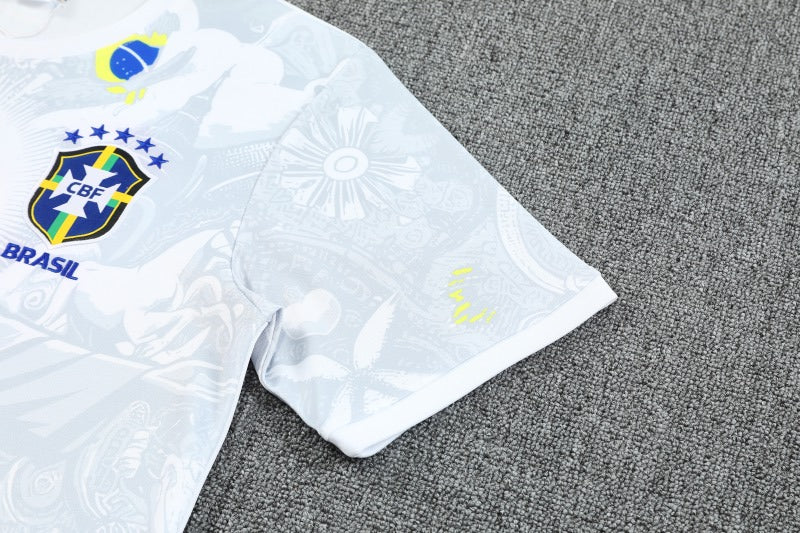 Kit Shirt + Shorts Brazil Christ the Redeemer White Training 25/26