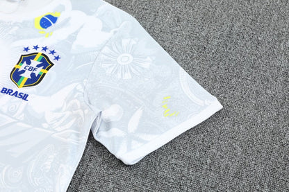 Kit Shirt + Shorts Brazil Christ the Redeemer White Training 25/26