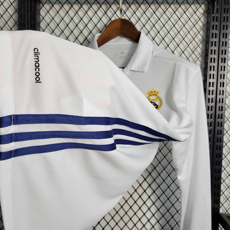 Real Madrid Home Jersey 16/17 Retro Long Sleeve - CalcioVivo
