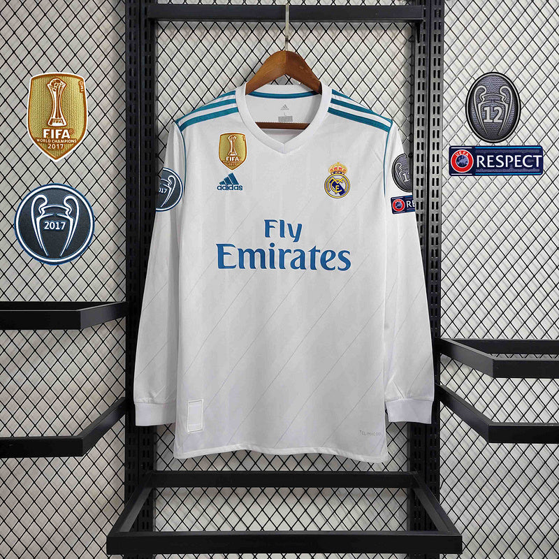 Real Madrid Home Jersey 17/18 Retro Long Sleeve - CalcioVivo