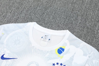 Kit Shirt + Shorts Brazil Christ the Redeemer White Training 25/26
