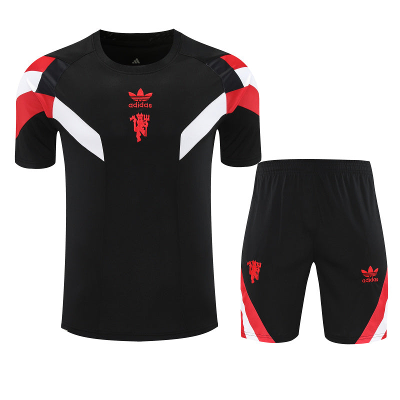Kit Shirt + Shorts Manchester United Training Black 25/26
