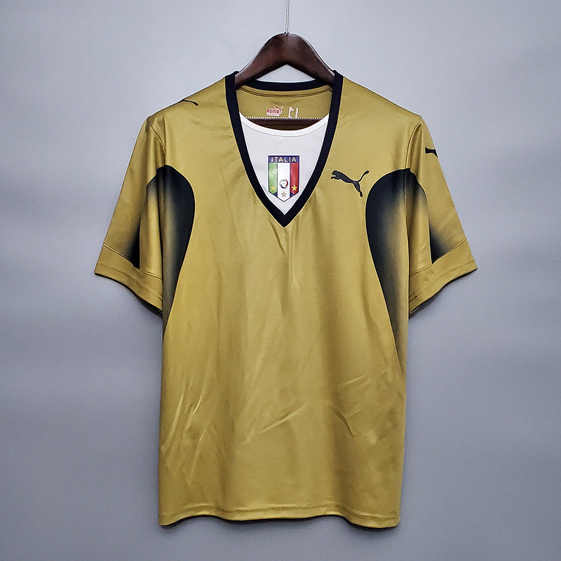 Italy Goalkeeper Golden Jersey 2006 Retro - CalcioVivo