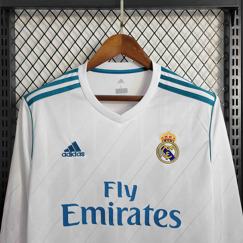 Real Madrid Home Jersey 17/18 Retro Long Sleeve - CalcioVivo