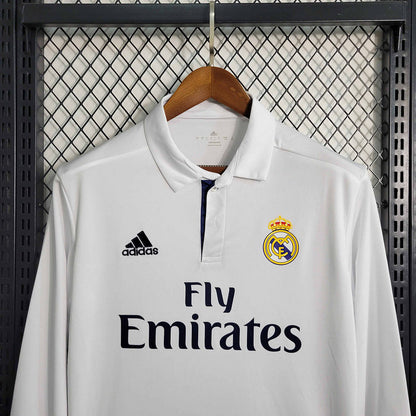 Real Madrid Home Jersey 16/17 Retro Long Sleeve - CalcioVivo