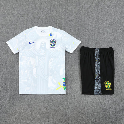 Kit Shirt + Shorts Brazil Christ the Redeemer White Training 25/26