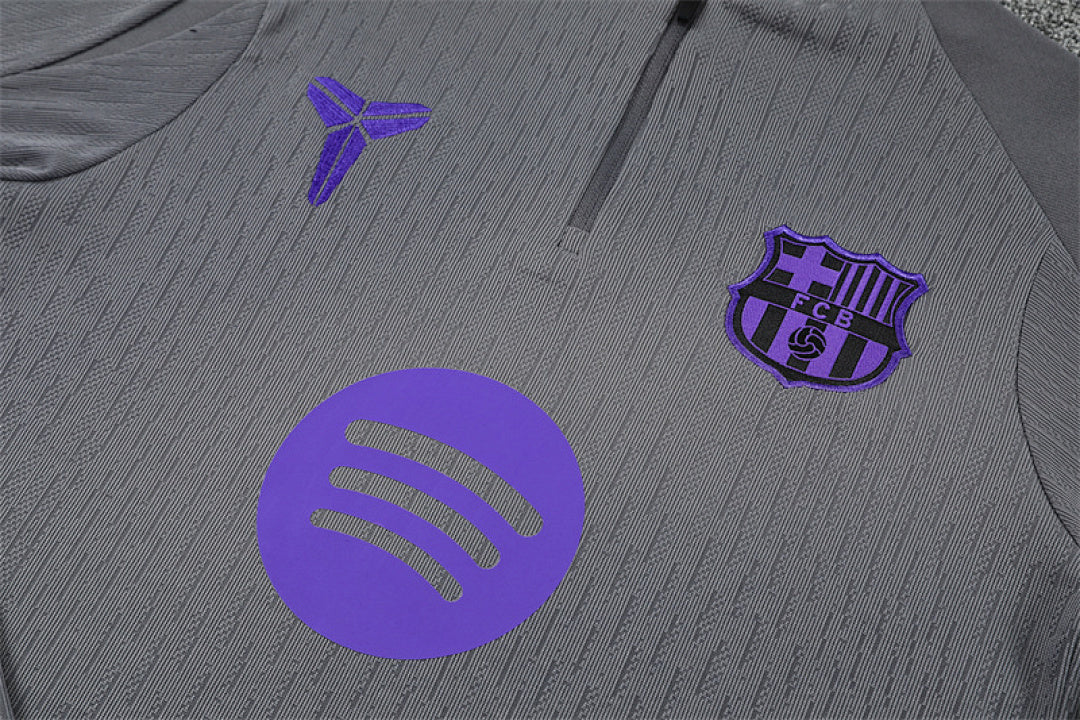 Tracksuit Barcelona x Black Mamba Grey/Black 25/26 - CalcioVivo