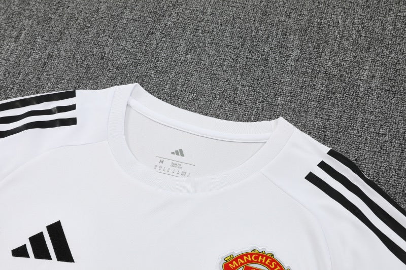Kit Shirt + Shorts Manchester United Training White/Black 25/26