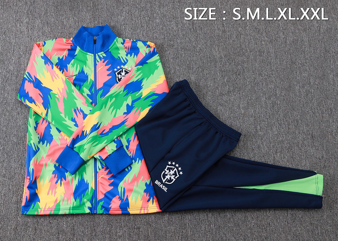 Brazil Colorful Tracksuit Full-Zip 25/26