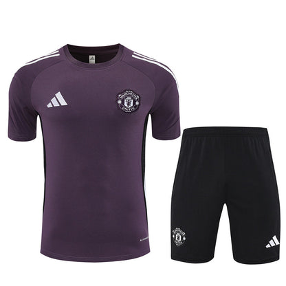 Kit Shirt + Shorts Manchester United Dark Magenta/Black Training 25/26