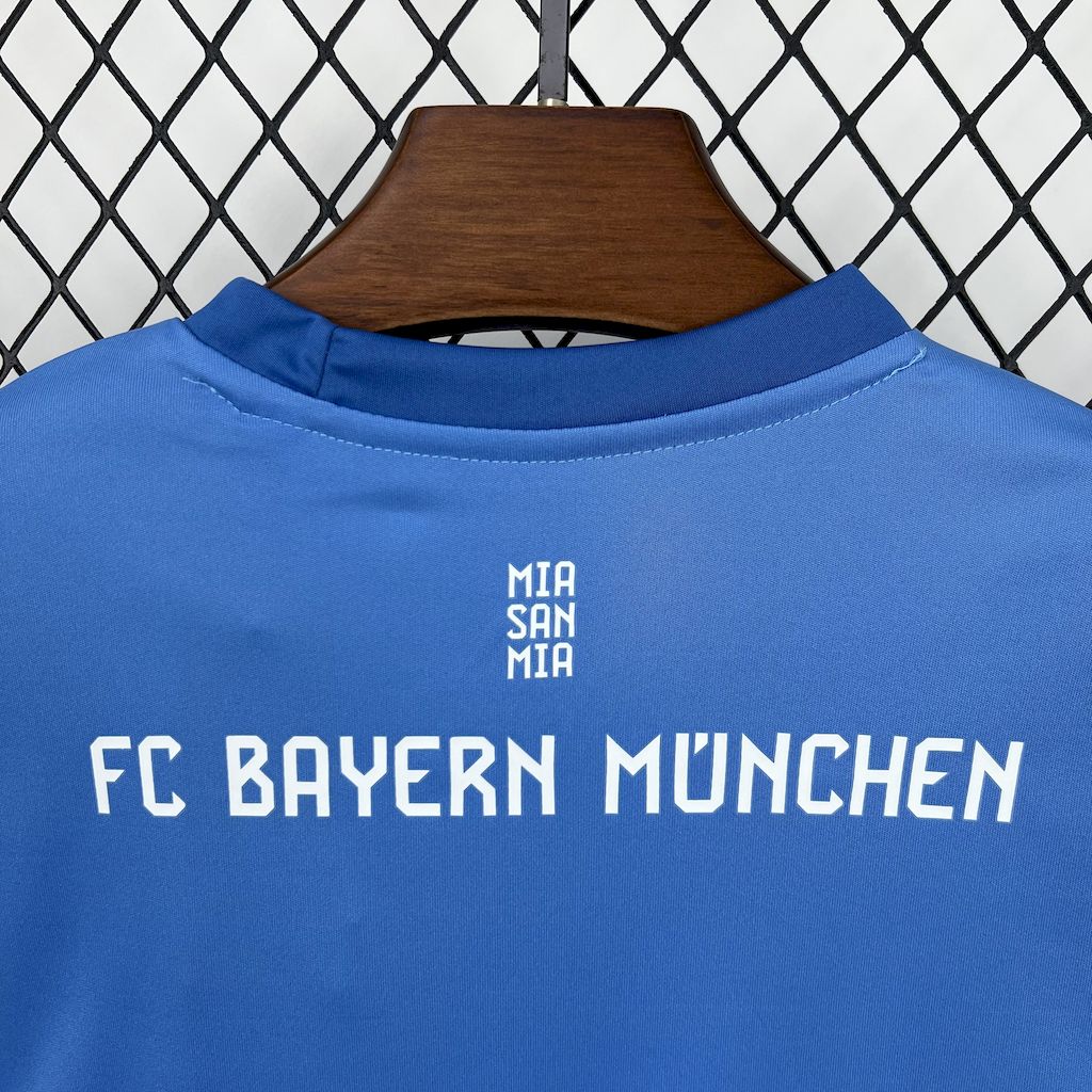 Bayern Munich 2025-26 Blue Goalkeeper Kids Kit