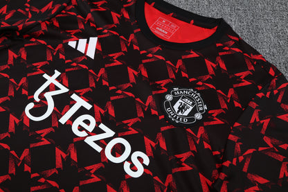 Kit Shirt + Shorts Manchester United Black/Red Training 25/26