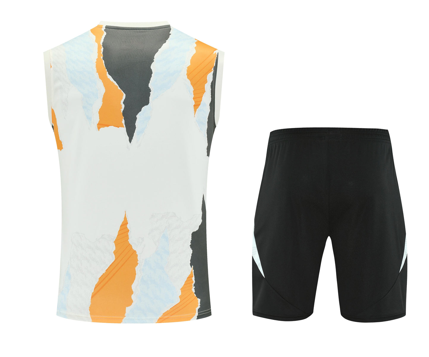 Tank Top + Shorts Kit Real Madrid White/Black/Orange Training 25/26