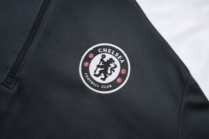Chelsea Black Tracksuit Half-Zip 25/26