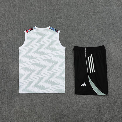 Kit Tank Top + Shorts Real Madrid Training White 25/26