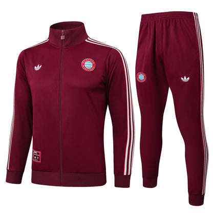 Bayern Munich Red Tracksuit Full-Zip 25/26