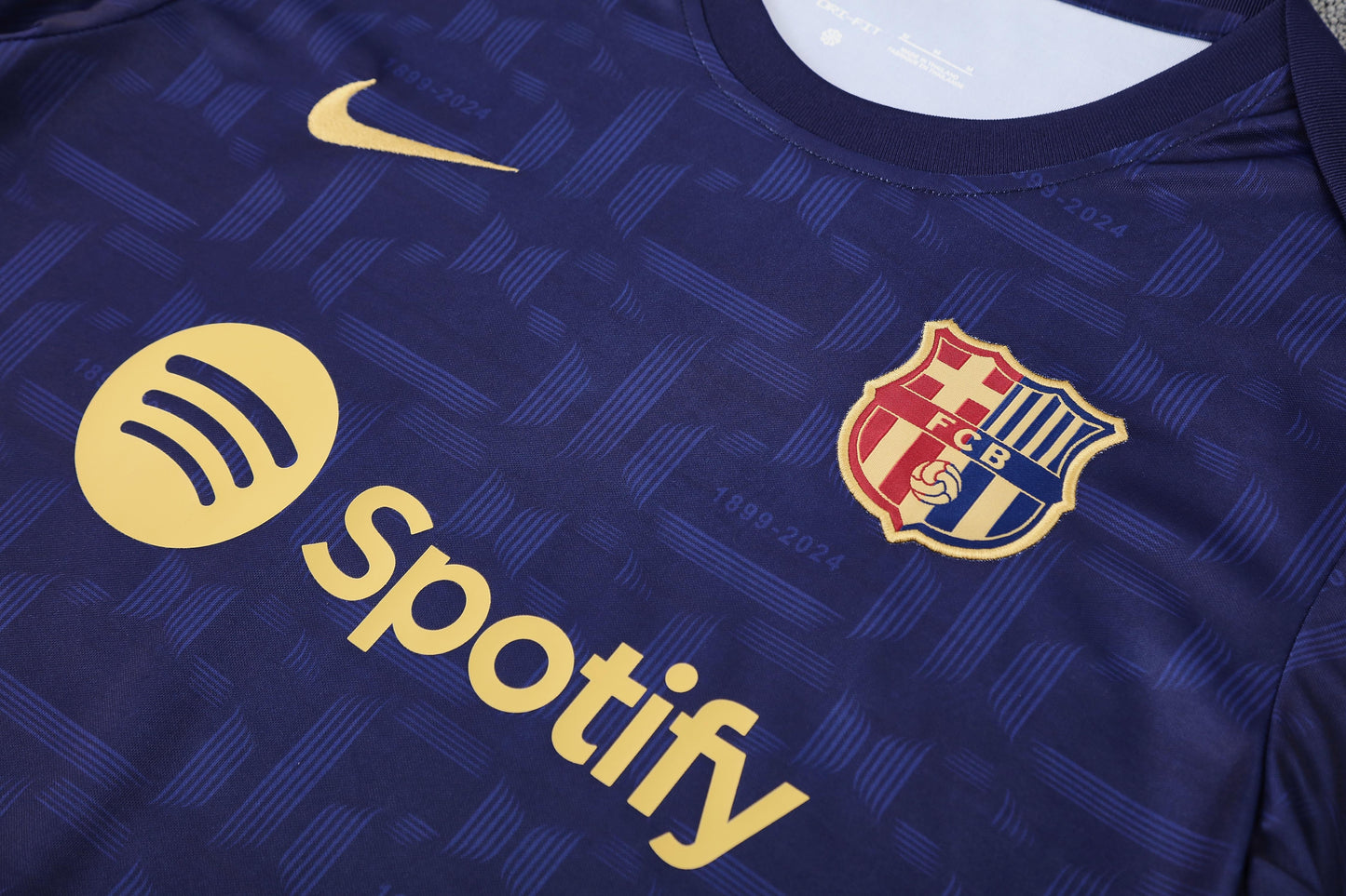 Kit Shirt + Shorts Barcelona Dark Blue/Gold Training 25/26