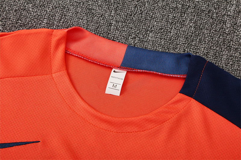 Kit Shirt + Shorts Barcelona Orange/Dark Blue 25/26