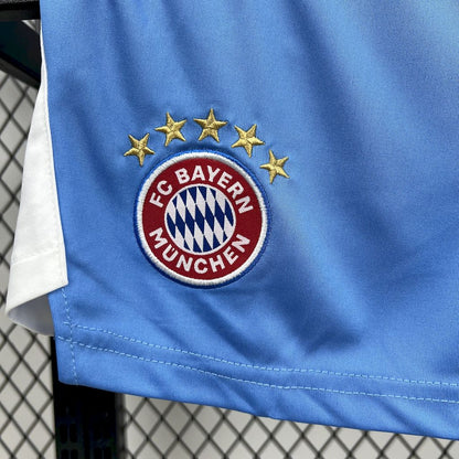 Bayern Munich 2025-26 Blue Goalkeeper Kids Kit
