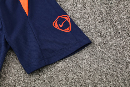 Kit Shirt + Shorts Barcelona Dark Blue/Orange 25/26