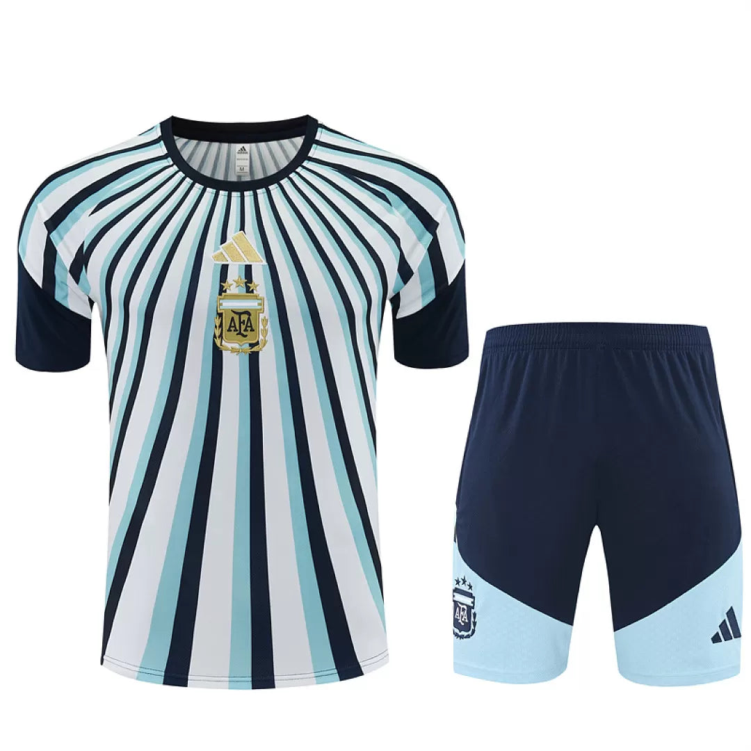 Completino Manica Corta Argentina Allenamento 2026 Blu Navy Uomo | Kit Allenamento