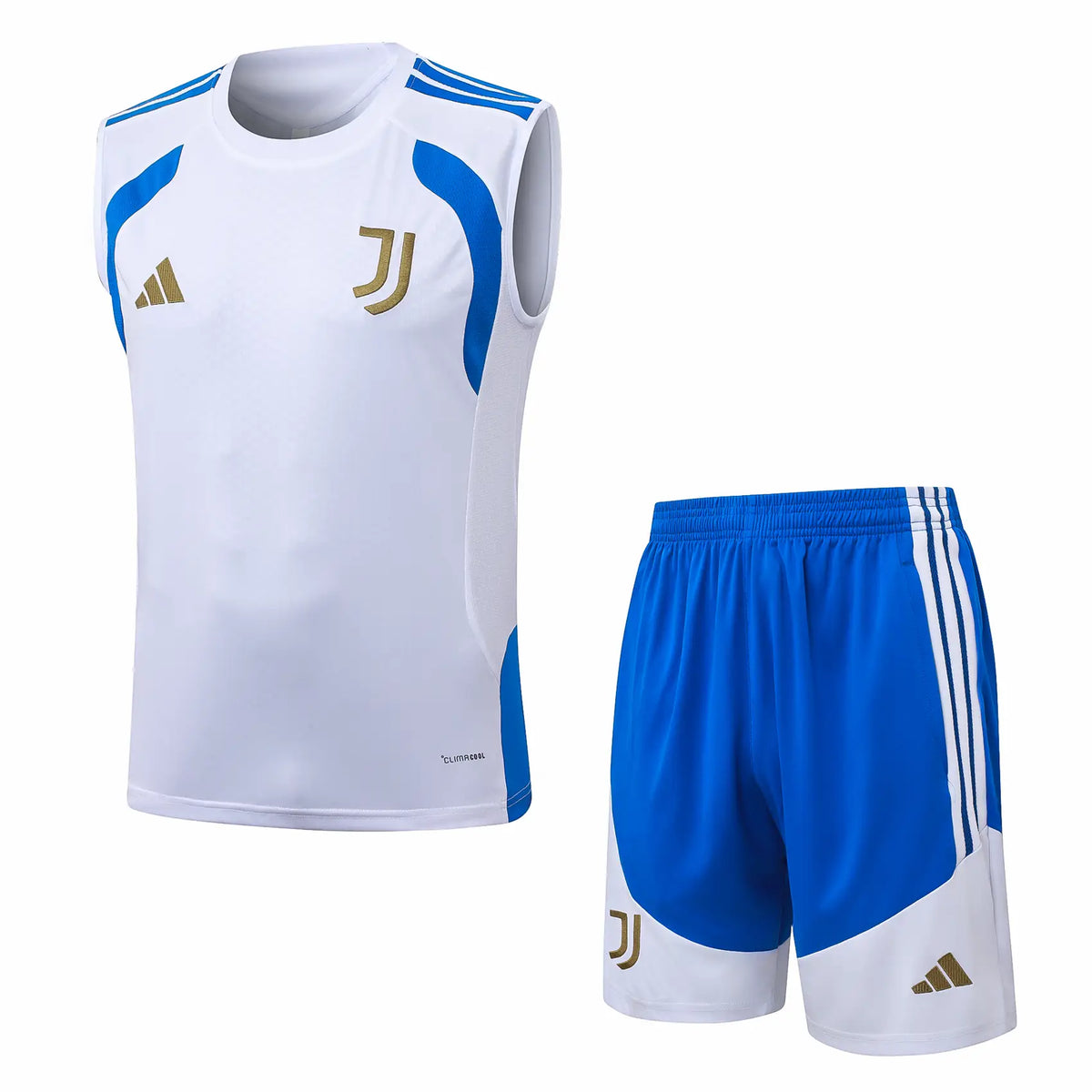 Completino Canottiera 26/27 Uomo Bianco Blu | Kit Allenamento - CalcioVivo