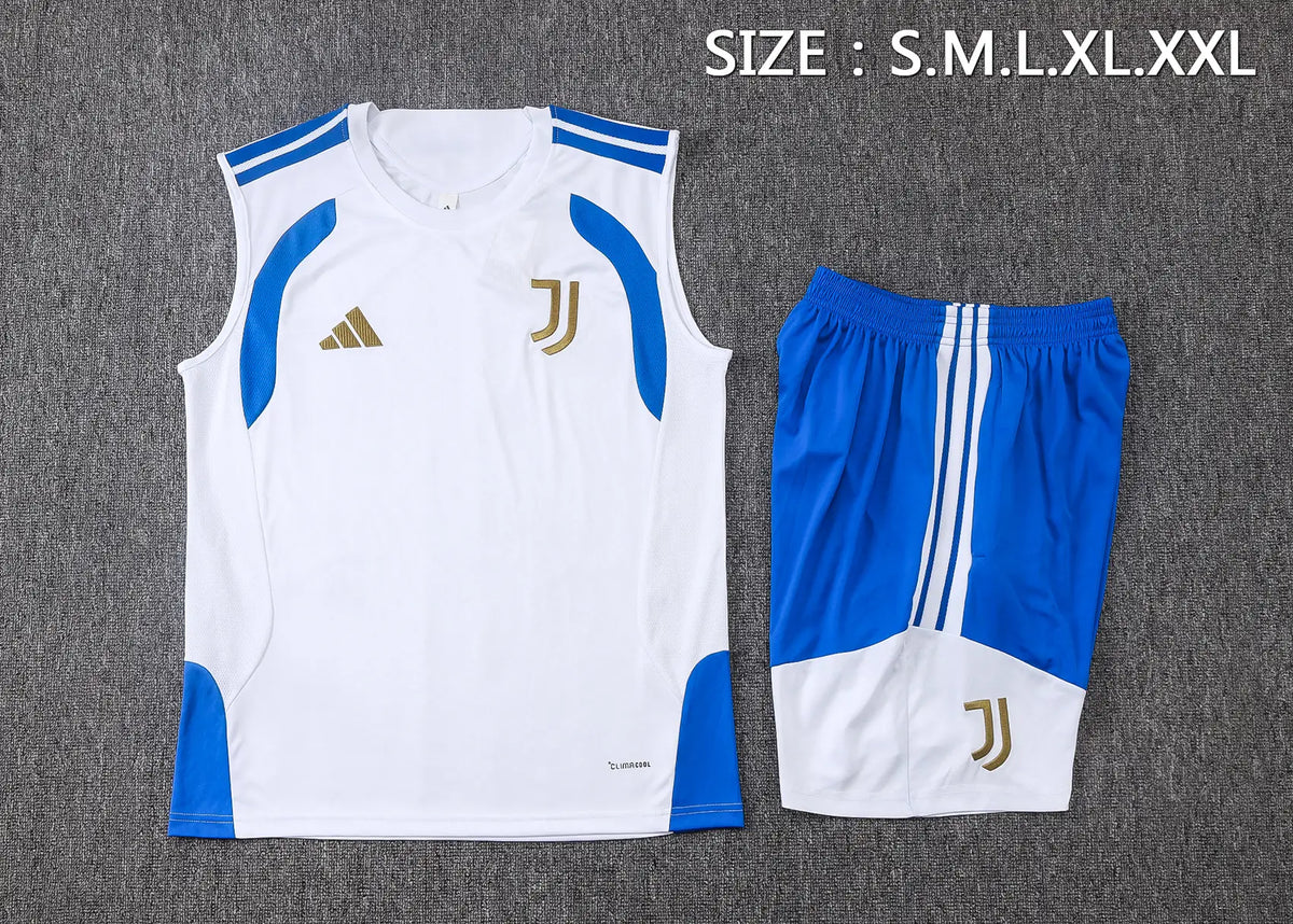 Completino Canottiera 26/27 Uomo Bianco Blu | Kit Allenamento - CalcioVivo