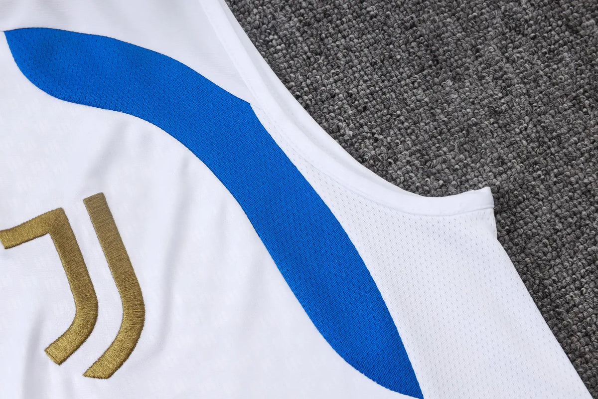 Completino Canottiera 26/27 Uomo Bianco Blu | Kit Allenamento - CalcioVivo