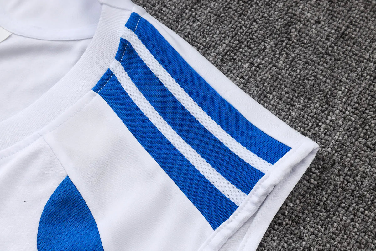 Completino Canottiera 26/27 Uomo Bianco Blu | Kit Allenamento - CalcioVivo