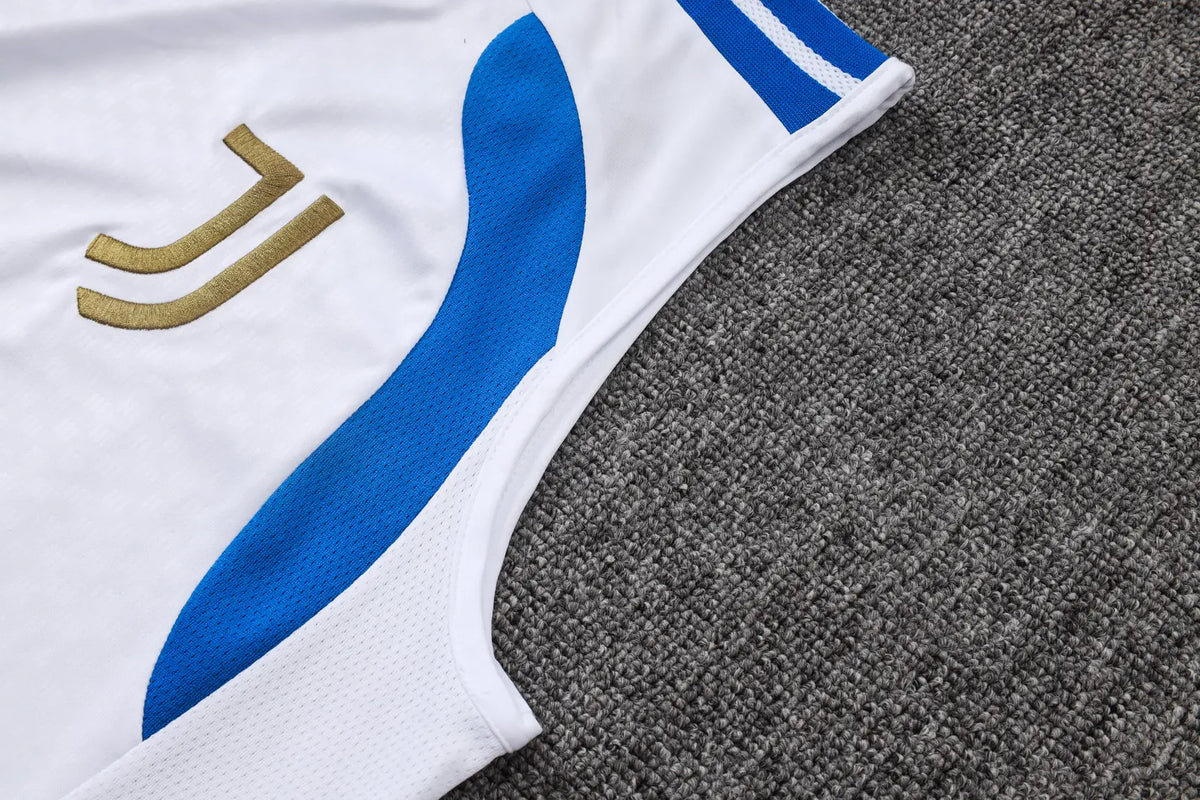 Completino Canottiera 26/27 Uomo Bianco Blu | Kit Allenamento - CalcioVivo