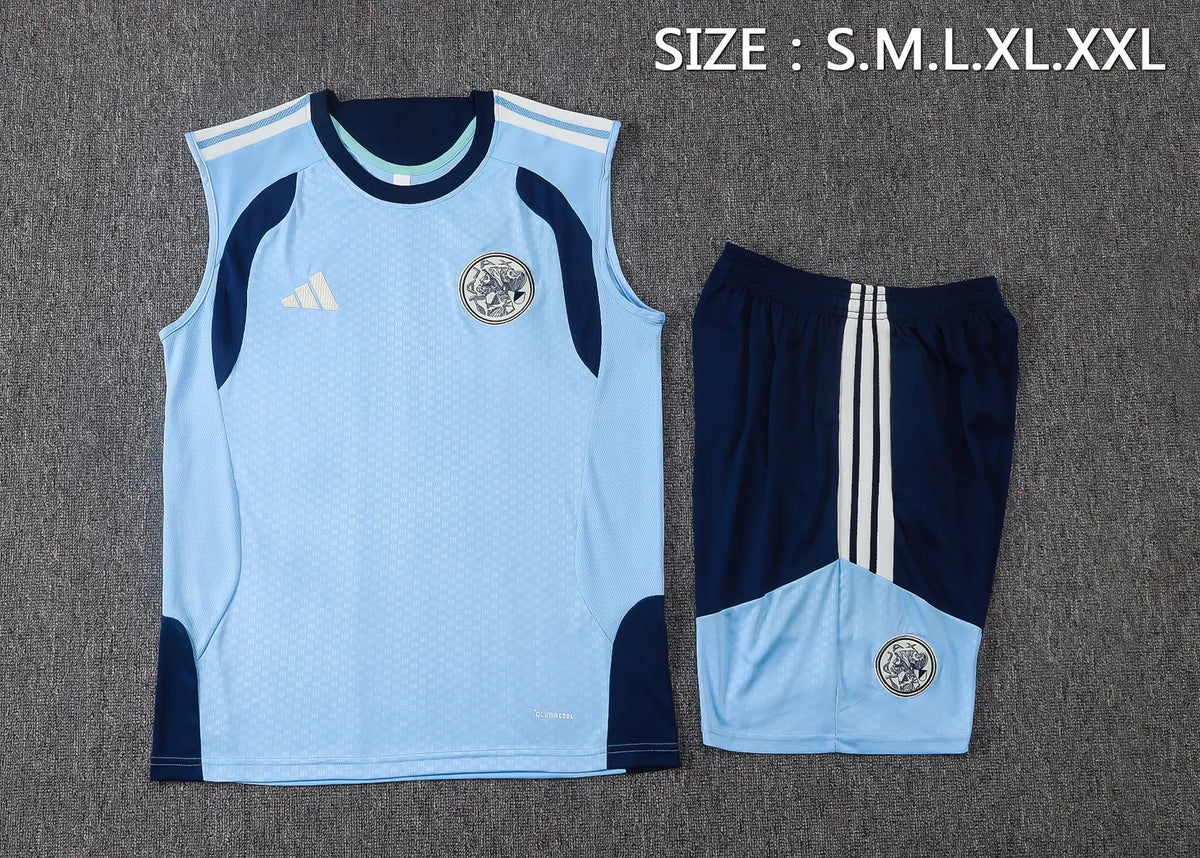 Completino Canottiera Ajax 26/27 Uomo Azzurro | Kit Allenamento - CalcioVivo