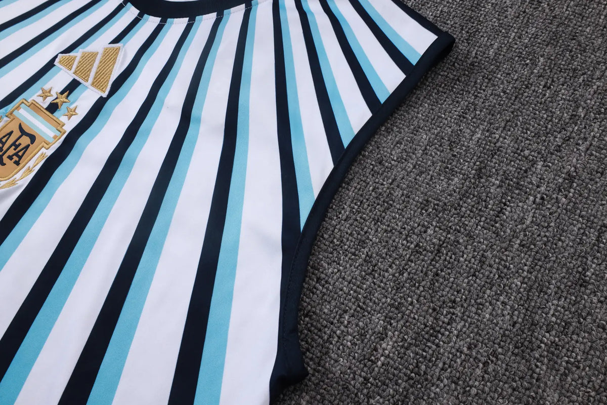 Completino Canottiera Argentina 26/27 Uomo Bianco Azzurro Blu Navy | Kit Allenamento - CalcioVivo