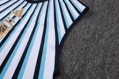 Completino Canottiera Argentina 26/27 Uomo Bianco Azzurro Blu Navy | Kit Allenamento - CalcioVivo