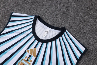Completino Canottiera Argentina 26/27 Uomo Bianco Azzurro Blu Navy | Kit Allenamento - CalcioVivo