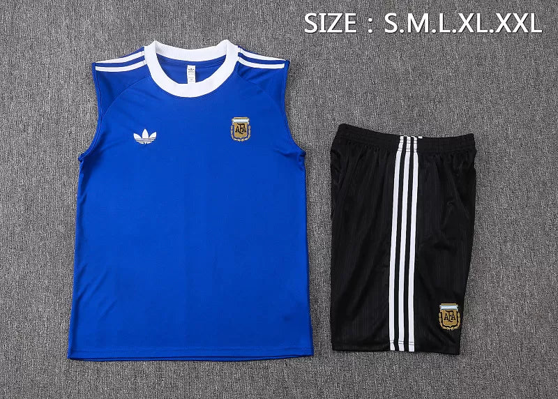 Completino Canottiera Argentina 26/27 Uomo Blu | Kit Allenamento - CalcioVivo