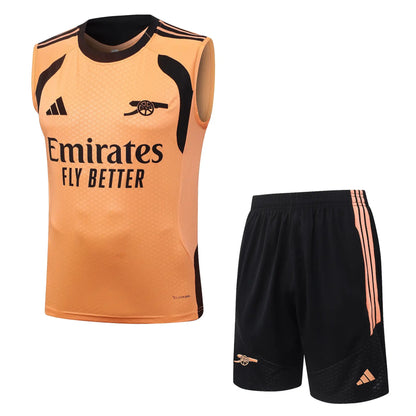 Completino Canottiera Arsenal 26/27 Uomo Arancione | Kit Allenamento - CalcioVivo
