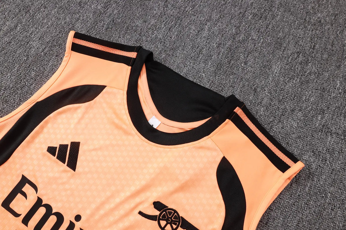 Completino Canottiera Arsenal 26/27 Uomo Arancione | Kit Allenamento - CalcioVivo