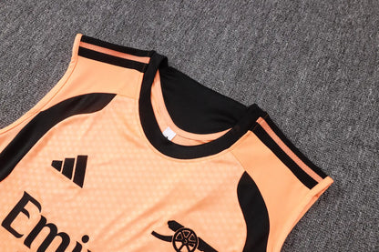 Completino Canottiera Arsenal 26/27 Uomo Arancione | Kit Allenamento - CalcioVivo