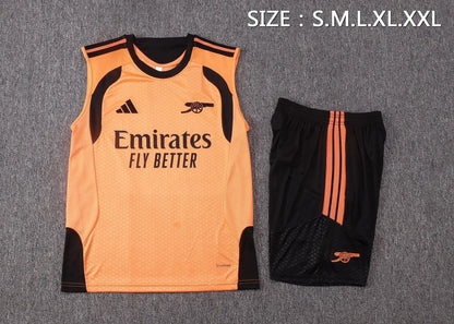 Completino Canottiera Arsenal 26/27 Uomo Arancione | Kit Allenamento - CalcioVivo