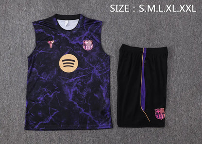 Completino Canottiera Barcelona 26/27 Nero Uomo Nero | Kit Allenamento - CalcioVivo