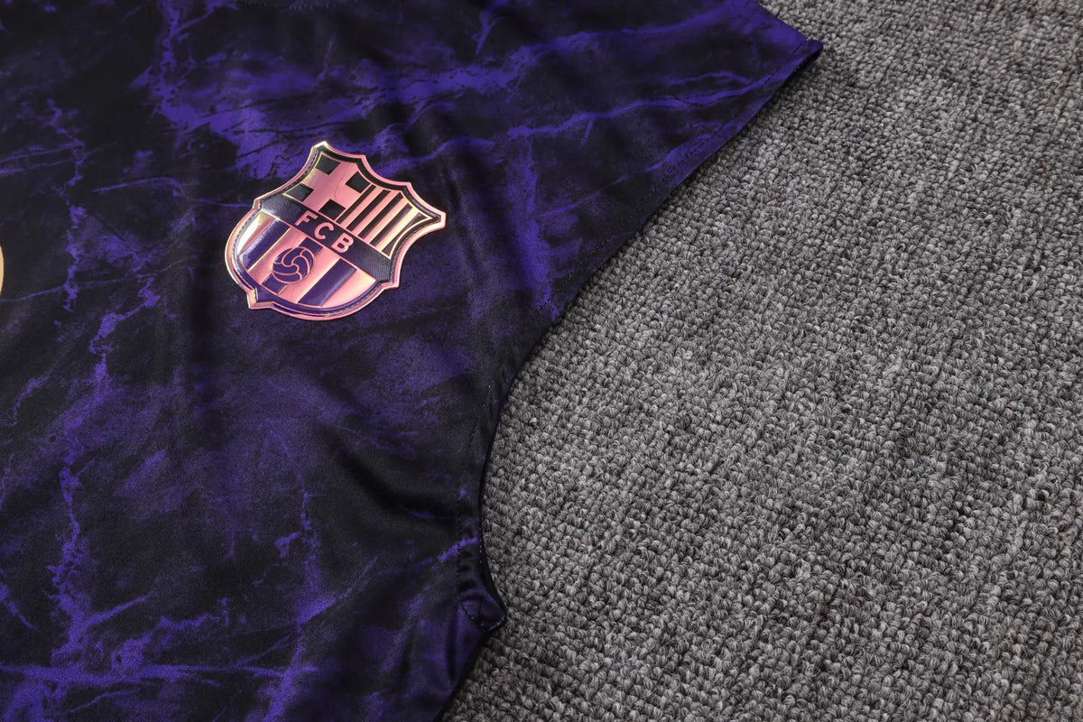 Completino Canottiera Barcelona 26/27 Nero Uomo Nero | Kit Allenamento - CalcioVivo