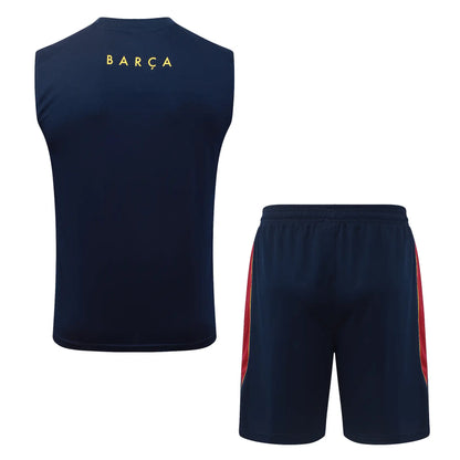 Completino Canottiera Barcelona 26/27 Uomo Blu Navy | Kit Allenamento - CalcioVivo