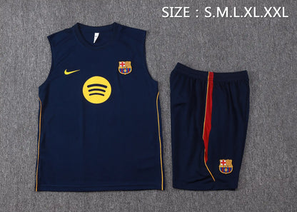 Completino Canottiera Barcelona 26/27 Uomo Blu Navy | Kit Allenamento - CalcioVivo