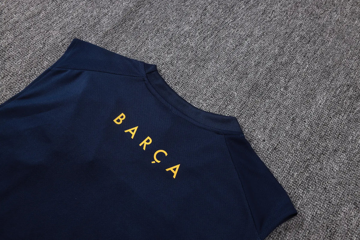 Completino Canottiera Barcelona 26/27 Uomo Blu Navy | Kit Allenamento - CalcioVivo
