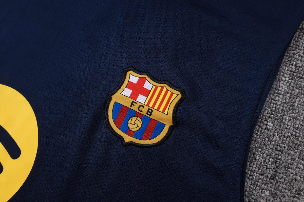 Completino Canottiera Barcelona 26/27 Uomo Blu Navy | Kit Allenamento - CalcioVivo