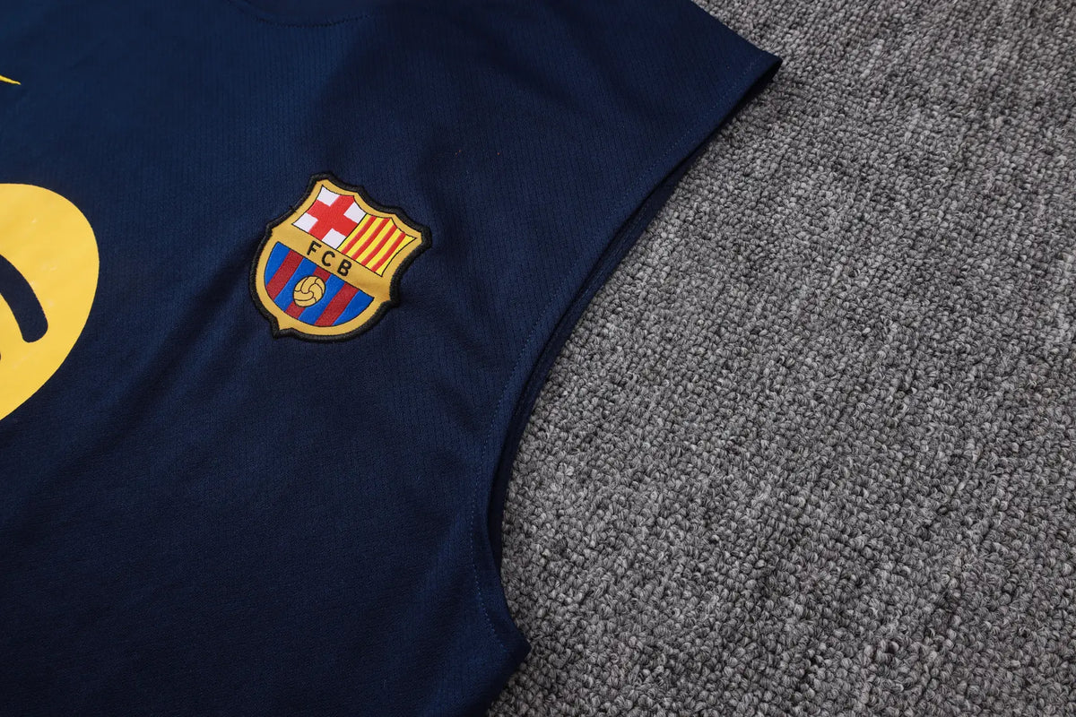 Completino Canottiera Barcelona 26/27 Uomo Blu Navy | Kit Allenamento - CalcioVivo