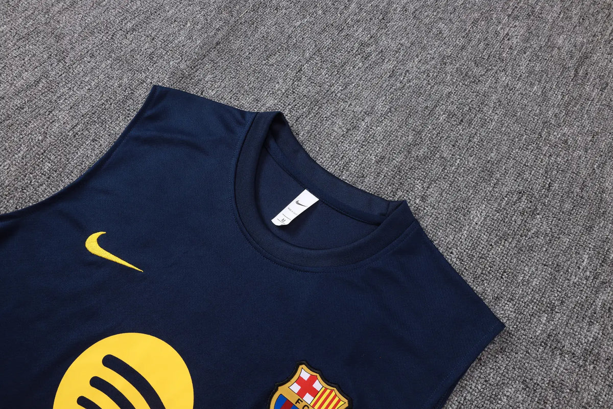 Completino Canottiera Barcelona 26/27 Uomo Blu Navy | Kit Allenamento - CalcioVivo