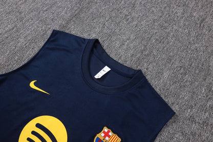 Completino Canottiera Barcelona 26/27 Uomo Blu Navy | Kit Allenamento - CalcioVivo