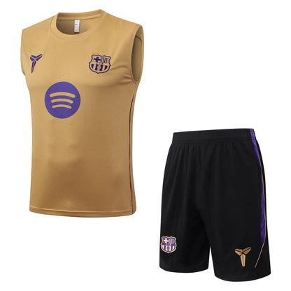 Completino Canottiera Barcelona 26/27 Uomo Oro | Kit Allenamento - CalcioVivo