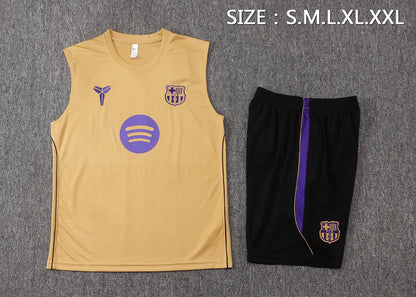 Completino Canottiera Barcelona 26/27 Uomo Oro | Kit Allenamento - CalcioVivo